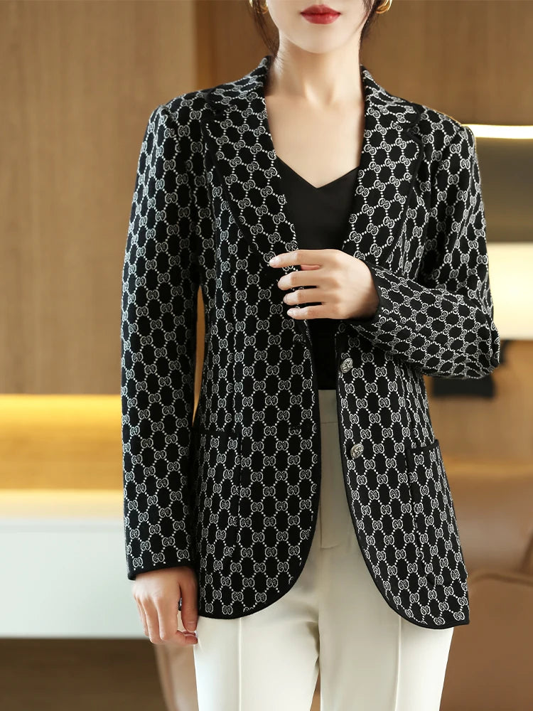 Slim-Fit Blazer Black