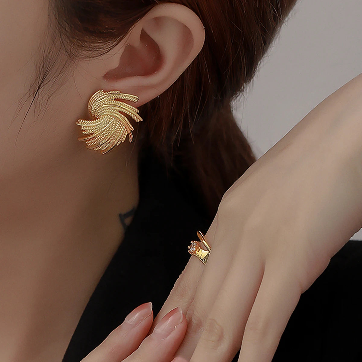 Unique Gold Color Earrings Women