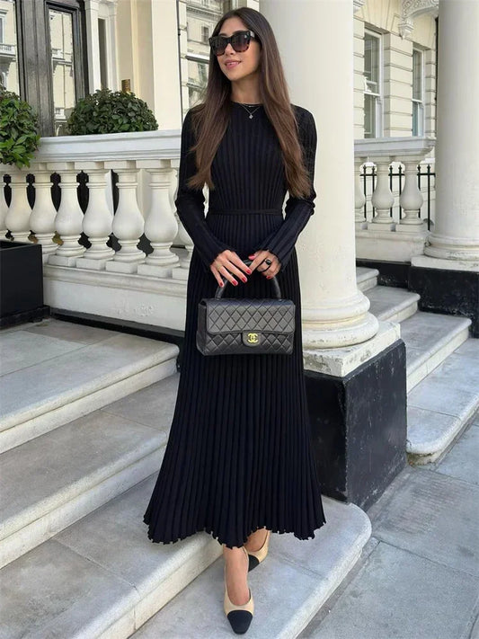 Female Bandage Knit Maxi Dress 